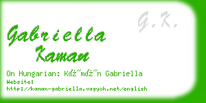 gabriella kaman business card